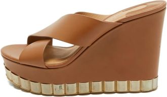 Ferragamo Sandali Nicosia con design a incrocio - Marrone