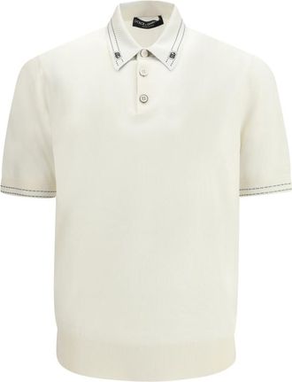Dolce & Gabbana White Shirt Collar Polo