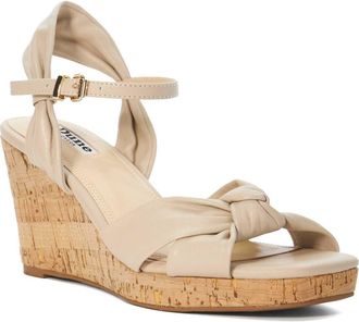Dune London Kaino Ankle Strap Platform Wedge Sandal in Ecru at Nordstrom, Size 11Us