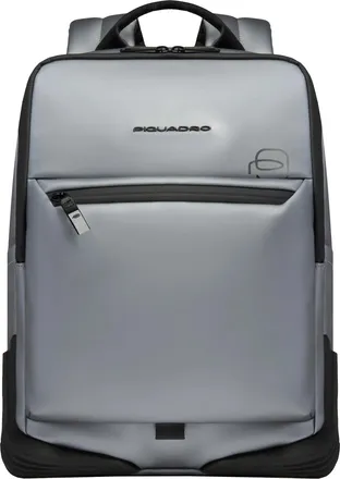 Piquadro Grey Zain In Tessuto Structured Backpack