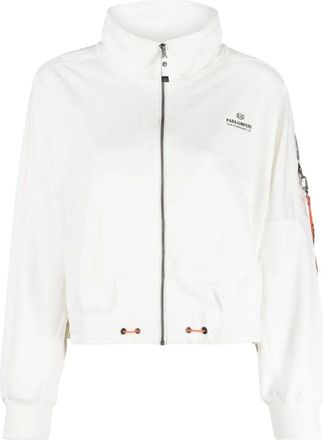 Parajumpers Stijlvolle Lichtgewicht Jas met Logo-Print - Dames - Zomerjassen - Wit - S - Katoen - Jassen