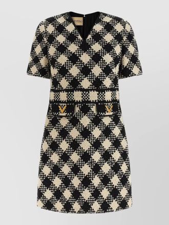 Valentino Garavani checked tweed mini dress