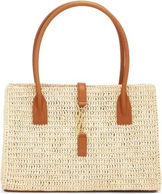 Saint Laurent Panier Raffia Tote Bag