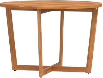 vidaXL Garden Dining Table Round Ø110x75 cm Solid Wood Acacia Vidaxl