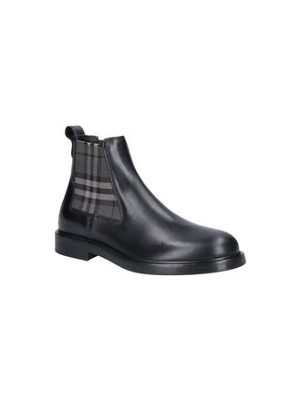 Burberry Mens Boots Black Calf Leather