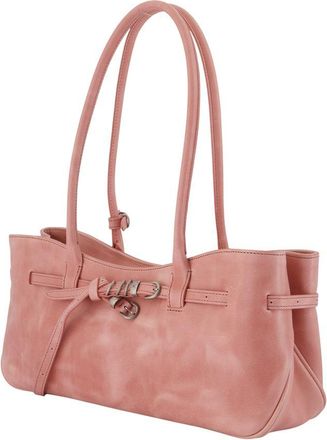 Marge Sherwood Womens Cowhide Leather Shoulder Bag Pink
