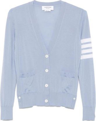 Thom Browne Cardigan in lana vergine - Blu