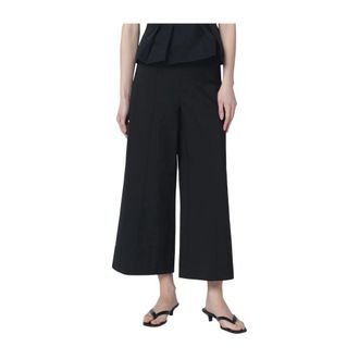 SIMKHAI Kallin Cropped Wide Leg Pant - female - Simkhai - Cropped Trousers - Black - S - Trousers