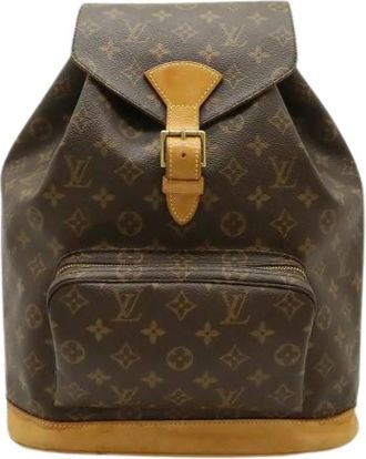 Louis Vuitton Pre-owned Backpacks, male, Brown, Size: ONE SIZE Pre-owned Monogram Backpack Montsouris GM