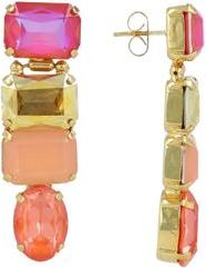 Lott. Gioielli Swarovski Triple Rectangle Stone Earrings in Sunset Mix at Nordstrom