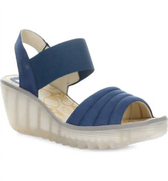 FLY London Womens Yiko Wedge Sandals In Blue