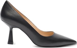 Stuart Weitzman Stuart Sculpt 75 pumps met bewerkte hak en puntige neus - Zwart