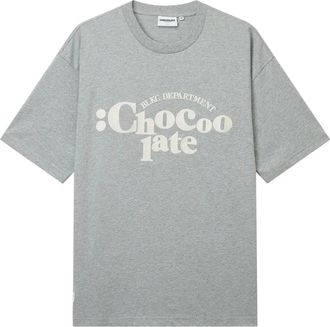Chocoolate logo-print T-shirt - men - Cotton - L - Grey