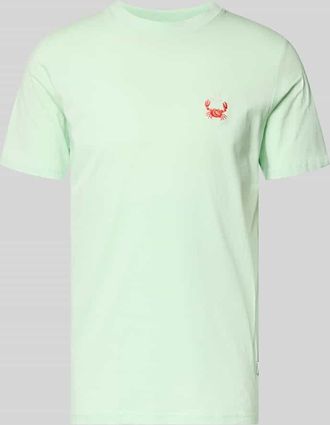 Lindbergh Lindbergh T-Shirt mit Stitching und Rundhalsausschnitt in Hellgruen, Gr&ouml;&szlig;e XXXL