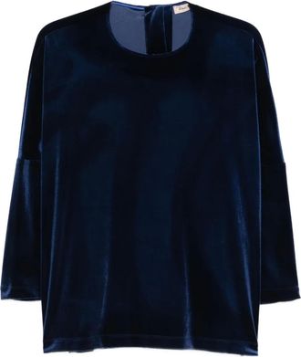 Blanca Vita Top a maniche lunghe - Blu