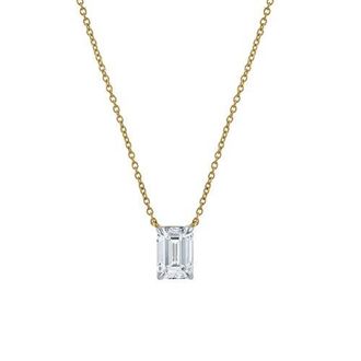 LuvMyJewelry Emerald Elegance 14K Gold Lab Grown Diamond Necklace - 1 ct in 14K Yellow Gold at Nordstrom