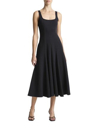 Vince Square Neck Seamed Dress