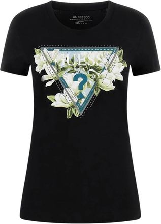 Guess Camelia Triangle Tee - Dames - T-shirts - Zwart - S - Katoen - Tops