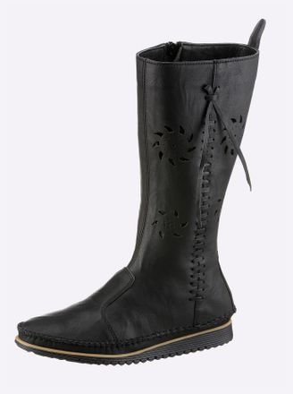 Andrea Conti Stiefel ANDREA CONTI, Damen, Gr. 36, schwarz, Leder, Rindsleder, Schuhe Stiefel