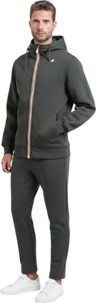 K-Way Green Zip Up Logo Hoodie