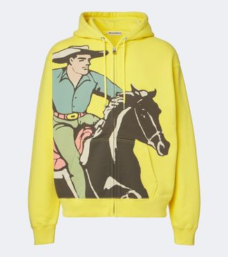 J.W.Anderson Printed cotton jersey hoodie