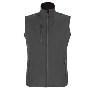 SOLS Dames/Dames Falcon Bodywarmer Softshell met rits (Houtskool Grijs Effen)