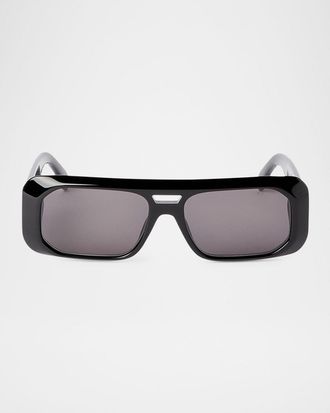 Palm Angels Mens Willow Acetate Rectangle Sunglasses