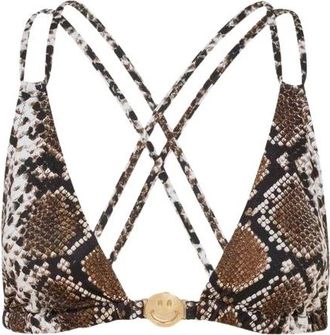 Moschino Top bikini a triangolo stampato - - Swimwear - Donna - Multicolore - M
