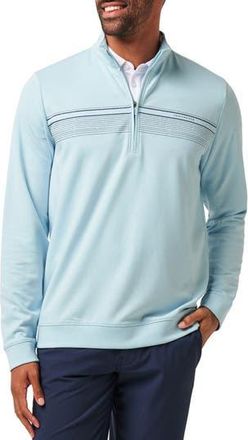 Travis Mathew Upgraded Quarter Zip Sweatshirt in Cory Blue at Nordstrom Rack, Size Xxx-Large