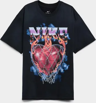 Nike Mens Chained heart graphic T-shirt