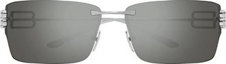 Balenciaga Sunglasses, unisex, Gray, Size: ONE SIZE Square Wraparound Sunglasses