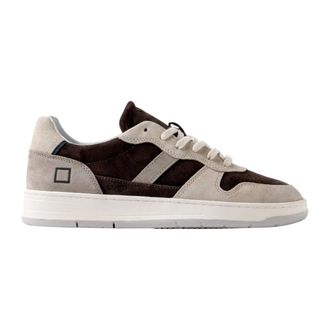 D.A.T.E. D.a.t.e., Schoenen, Heren, Bruin, 41 EU, Katoen, Vintage Chocolate Lage Sneaker Bruin