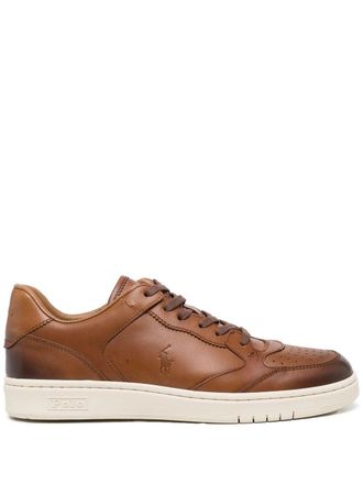 Polo Ralph Lauren Sneakers con logo goffrato - Marrone
