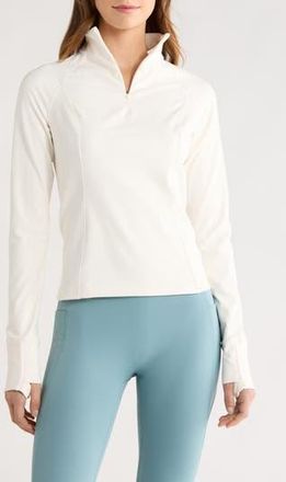 Beyond Yoga Pacer Fleece Quarter Zip Pullover in Glacier at Nordstrom Rack, Size X-Small