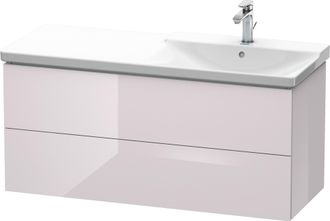 Duravit Duravit L-cube M&oacute;dulo Mural 1220mm De Ancho, Profundidad 481, 2 Cajones, Apto Para P3 Comfort Art&iacute;culo 233412, Lavabo A La Derecha, Color: Laca Blanca