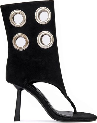 Azalea Wang Baina Stiletto Sandal in Black at Nordstrom, Size 6