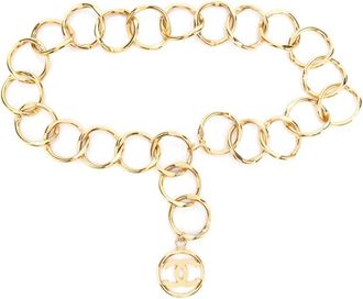Chanel 1984-1990s CC chain-link belt - women - Metal - One Size - Gold