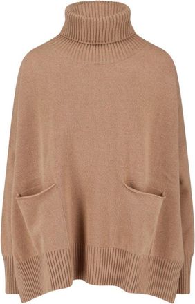 Maryya High Turtleneck Knit Sweater With Side Slits