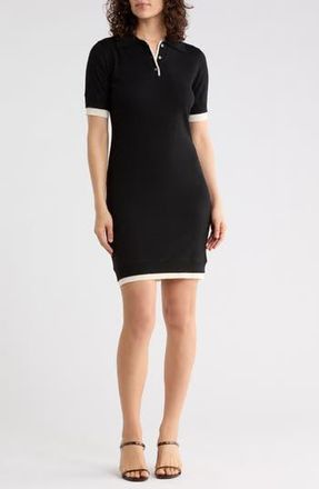 Area Stars Trim Polo Dress in Black Ivory at Nordstrom Rack, Size X-Small
