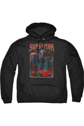 Gildan Superman Head Bang Adult Pull Over Hoodie / Hooded Sweatshirt