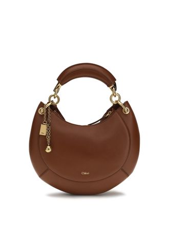 Chlo&eacute; Womens Shoulder Bag Marcie Blushy Brown Calf Leather