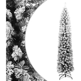 vidaXL Rbol De Navidad Artificial Verde Con Nieve Pvc 210 Cm Vidaxl