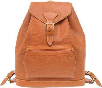 Louis Vuitton Tweedehands leren Louis Vuitton tassen - Dames - Vintage Rugzakken - Geel - ONE Size - Leer - Vintage