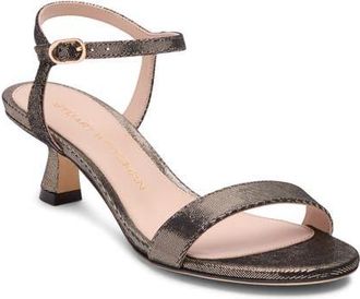 Stuart Weitzman Minimalist 50 Sandal in Platino at Nordstrom, Size 10.5
