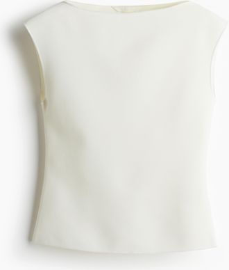 H&M Top mit U-Boot-Ausschnitt - White