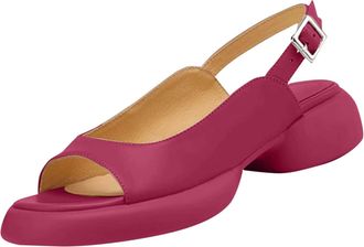 Generic Hot Pink Womens Chunky Heel Sandals with Open Toe, Platform Base for Added Height and Comfort
