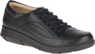 Hush Puppies Womens Dasher Mardie Leather Oxfords In Black