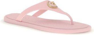 Versace Rubber with Medusa Appliqu&eacute; Flip-Flop Sandal - Pink