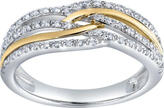 LuvMyJewelry Amoura 0.20 Ct Natural Diamond 10K Gold Ring