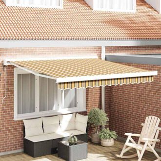 vidaXL Vidaxl - Toldo Retr&aacute;ctil Manual Multicolor 300 X 250 Cm Tela, Metal